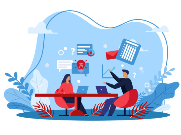 Download Illustration Works Brainstorm Discussion - Discussion Collection