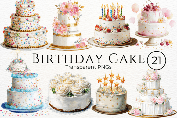 Download Birthday Cake Watercolor Clipart - Birthday Collection
