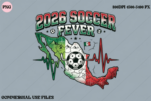 Download 2026 Soccer Fever Mexico Map Heartbeat - Fever Collection