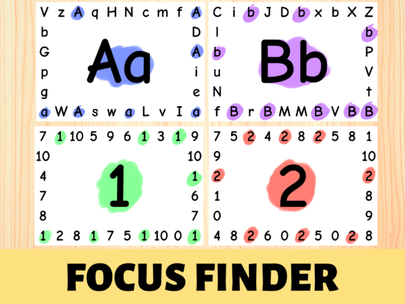 Download Focus Finder Activity Letter Number Find - Premium Resources