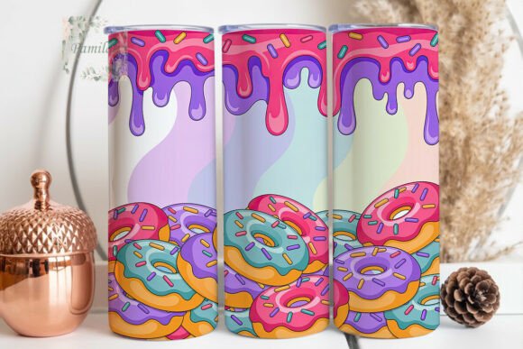 Download Pastel Donut Drip 20oz Tumbler Wrap - Pastel Collection